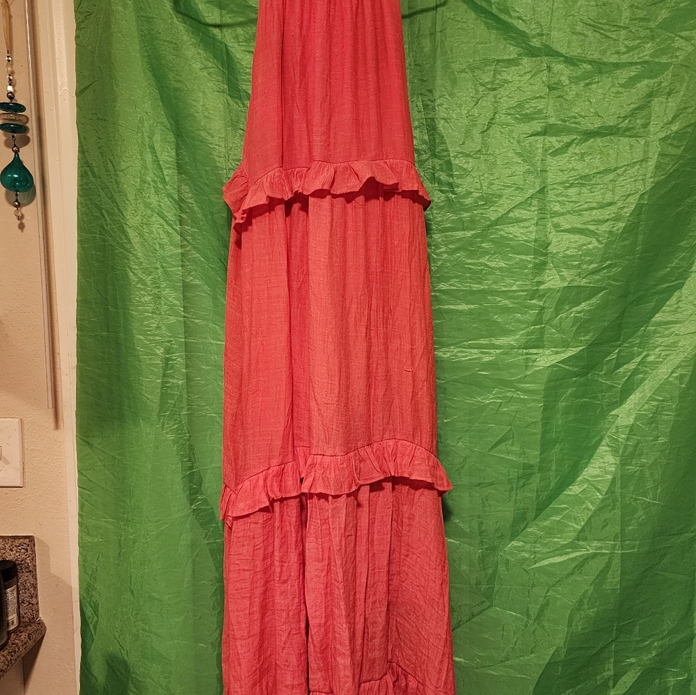 Small long red dress